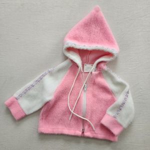 Vintage Pink Soft Hooded Jacket 12-18 months